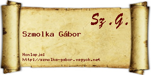 Szmolka Gábor névjegykártya